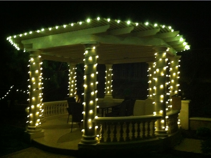 Gazebo Christmas Lights for Residential house San Jose